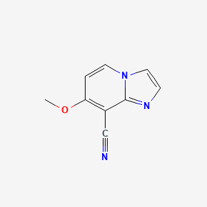 7-Methoxyimidazo[1,2-a]pyridine-8-carbonitrile chemical structure (CAS 834869-04-4)