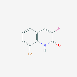 8-Bromo-3-fluoroquinolin-2-ol chemical structure (CAS 834883-96-4)