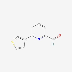6-(Thiophen-3-yl)picolinaldehyde chemical structure (CAS 834884-76-3)