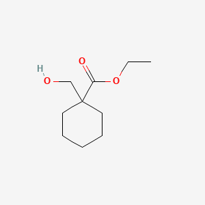 Ethyl 1-(hydroxymethyl)cyclohexanecarboxylate chemical structure (CAS 834914-39-5)