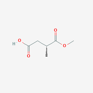 (R)-4-Methoxy-3-methyl-4-oxobutanoic acid chemical structure (CAS 83509-04-0)