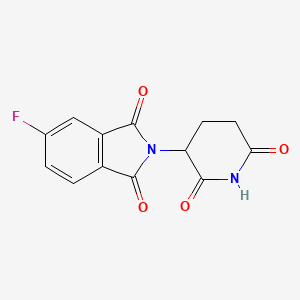 2-(2,6-Dioxopiperidin-3-yl)-5-fluoroisoindoline-1,3-dione chemical structure (CAS 835616-61-0)