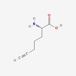 (S)-2-Aminohept-6-ynoic acid chemical structure (CAS 835627-45-7)