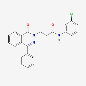 N-(3-Chlorophenyl)-3-(1-oxo-4-phenylphthalazin-2(1H)-yl)propanamide chemical structure (CAS 836640-15-4)
