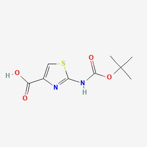 2-Boc-Aminothiazole-4-carboxylic acid chemical structure (CAS 83673-98-7)