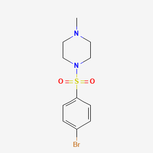1-((4-Bromophenyl)sulfonyl)-4-methylpiperazine chemical structure (CAS 837-12-7)