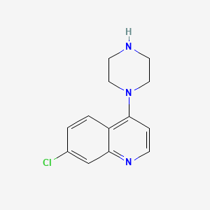 7-Chloro-4-(piperazin-1-yl)quinoline chemical structure (CAS 837-52-5)