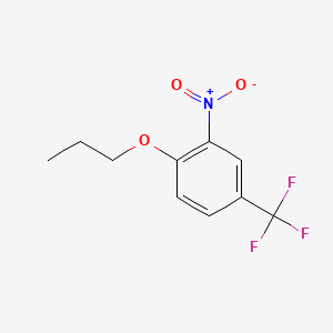 2-Nitro-1-propoxy-4-(trifluoromethyl)benzene chemical structure (CAS 837-99-0)