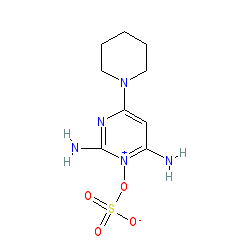 2-Amino-6-imino-4-(piperidin-1-yl)pyrimidin-1(6H)-yl hydrogen sulfate chemical structure (CAS 83701-22-8)