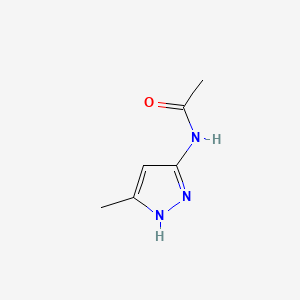 N-(5-Methyl-1H-pyrazol-3-yl)acetamide chemical structure (CAS 83725-05-7)