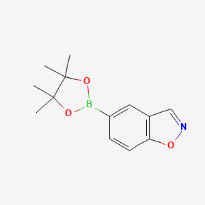 5-(4,4,5,5-Tetramethyl-1,3,2-dioxaborolan-2-yl)benzo[d]isoxazole chemical structure (CAS 837392-66-2)