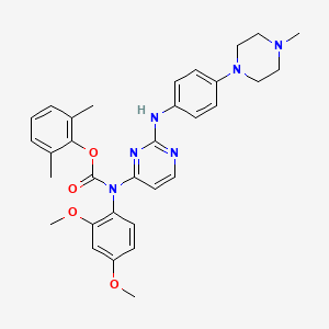 2,6-Dimethylphenyl (2,4-dimethoxyphenyl)(2-((4-(4-methylpiperazin-1-yl)phenyl)amino)pyrimidin-4-yl)carbamate chemical structure (CAS 837422-57-8)