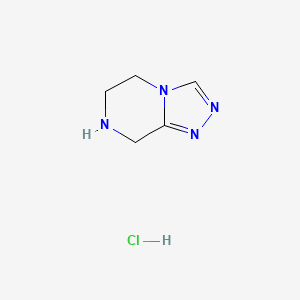 5,6,7,8-Tetrahydro-1,2,4-triazolo[4,3-a]pyrazine Hydrochloride chemical structure (CAS 837430-14-5)