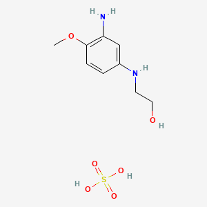 5-(2-Hydroxyethylamino)-2-methoxylaniline sulfate chemical structure (CAS 83763-48-8)
