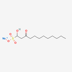 Sodium 1-hydroxy-3-oxododecane-1-sulfonate chemical structure (CAS 83766-73-8)