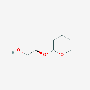 (2R)-2-((Tetrahydro-2H-pyran-2-yl)oxy)propan-1-ol chemical structure (CAS 83780-60-3)