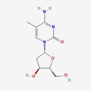4-Amino-1-((2R,4S,5R)-4-hydroxy-5-(hydroxymethyl)tetrahydrofuran-2-yl)-5-methylpyrimidin-2(1H)-one chemical structure (CAS 838-07-3)