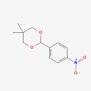 5,5-Dimethyl-2-(4-nitrophenyl)-1,3-dioxane chemical structure (CAS 838-42-6)