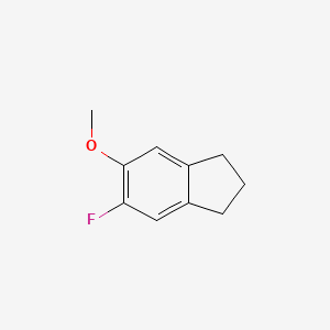 5-Fluoro-6-methoxy-2,3-dihydro-1H-indene chemical structure (CAS 83802-72-6)