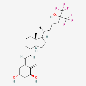 (1R,3S,Z)-5-(2-((1R,3aS,7aR,E)-7a-Methyl-1-((R)-7,7,7-trifluoro-6-hydroxy-6-(trifluoromethyl)heptan-2-yl)octahydro-4H-inden-4-ylidene)ethylidene)-4-methylenecyclohexane-1,3-diol chemical structure (CAS 83805-11-2)