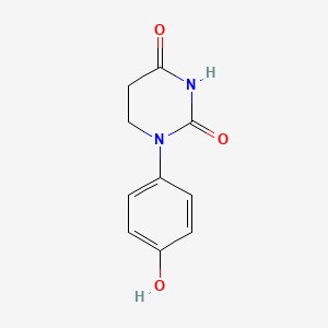 1-(4-Hydroxyphenyl)dihydropyrimidine-2,4(1H,3H)-dione chemical structure (CAS 83809-75-0)