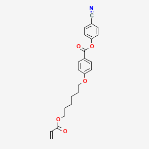 4-Cyanophenyl 4-((6-(acryloyloxy)hexyl)oxy)benzoate chemical structure (CAS 83847-14-7)
