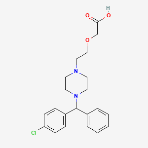 2-(2-(4-((4-Chlorophenyl)(phenyl)methyl)piperazin-1-yl)ethoxy)acetic acid chemical structure (CAS 83881-51-0)