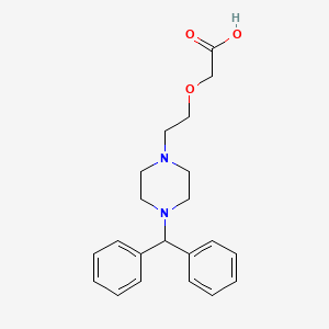 2-(2-(4-Benzhydrylpiperazin-1-yl)ethoxy)acetic acid chemical structure (CAS 83881-53-2)