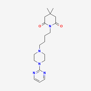 4,4-Dimethyl-1-(4-(4-(pyrimidin-2-yl)piperazin-1-yl)butyl)piperidine-2,6-dione chemical structure (CAS 83928-76-1)