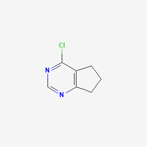 4-Chloro-6,7-dihydro-5H-cyclopentapyrimidine chemical structure (CAS 83942-13-6)