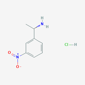 (S)-1-(3-Nitrophenyl)ethanamine hydrochloride chemical structure (CAS 839709-98-7)