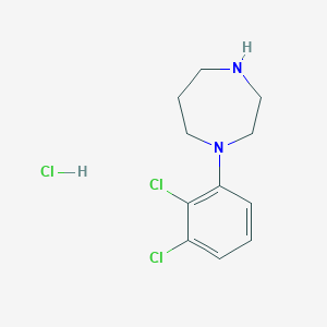 1-(2,3-Dichlorophenyl)-1,4-diazepane hydrochloride chemical structure (CAS 839712-09-3)