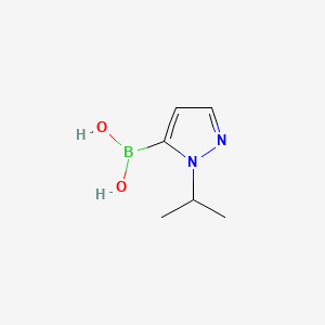 (1-Isopropyl-1H-pyrazol-5-yl)boronic acid chemical structure (CAS 839714-33-9)