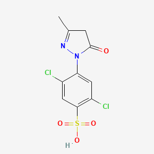 2,5-Dichloro-4-(3-methyl-5-oxo-4,5-dihydro-1H-pyrazol-1-yl)benzenesulfonic acid chemical structure (CAS 84-57-1)