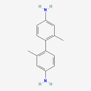 2,2'-Dimethyl-[1,1'-biphenyl]-4,4'-diamine chemical structure (CAS 84-67-3)