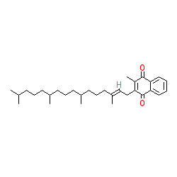 2-Methyl-3-((7R,11R,E)-3,7,11,15-tetramethylhexadec-2-en-1-yl)naphthalene-1,4-dione chemical structure (CAS 84-80-0)
