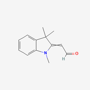 1,3,3-Trimethyl-2-(formylmethylene)indoline chemical structure (CAS 84-83-3)