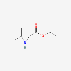 Ethyl 3,3-dimethylaziridine-2-carboxylate chemical structure (CAS 84024-59-9)