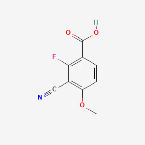 3-Cyano-2-fluoro-4-methoxybenzoic acid chemical structure (CAS 840481-53-0)