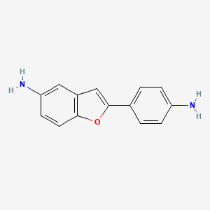 2-(4-Aminophenyl)benzofuran-5-amine chemical structure (CAS 84102-58-9)