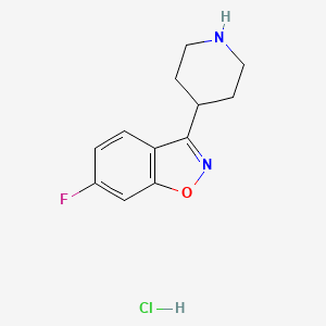 6-Fluoro-3-(4-piperidinyl)-1,2-benzisoxazole hydrochloride chemical structure (CAS 84163-13-3)
