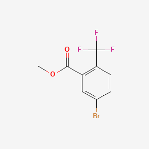 Methyl 5-bromo-2-(trifluoromethyl)benzoate chemical structure (CAS 842136-32-7)