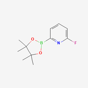 2-Fluoro-6-(4,4,5,5-tetramethyl-1,3,2-dioxaborolan-2-yl)pyridine chemical structure (CAS 842136-58-7)