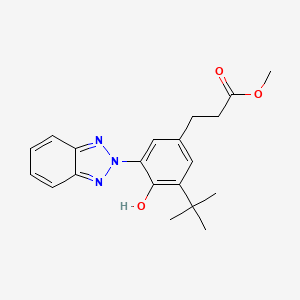 Methyl 3-(3-(2H-benzo[d][1,2,3]triazol-2-yl)-5-(tert-butyl)-4-hydroxyphenyl)propanoate chemical structure (CAS 84268-33-7)