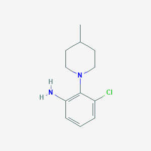 3-Chloro-2-(4-methylpiperidin-1-yl)aniline chemical structure (CAS 842965-35-9)