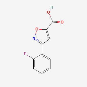 3-(2-Fluorophenyl)isoxazole-5-carboxylic acid chemical structure (CAS 842973-74-4)