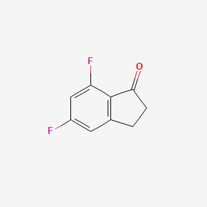 5,7-Difluoro-1-indanone chemical structure (CAS 84315-25-3)