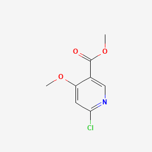 Methyl 6-chloro-4-methoxynicotinate chemical structure (CAS 84332-02-5)