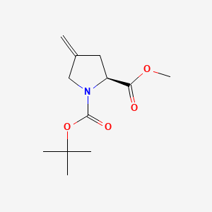 (S)-1-tert-Butyl 2-methyl 4-methylenepyrrolidine-1,2-dicarboxylate chemical structure (CAS 84348-39-0)