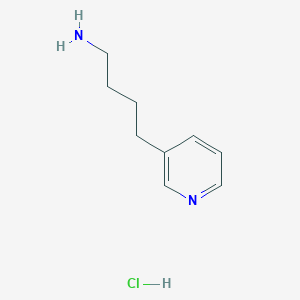4-(Pyridin-3-yl)butan-1-amine hydrochloride chemical structure (CAS 84359-18-2)